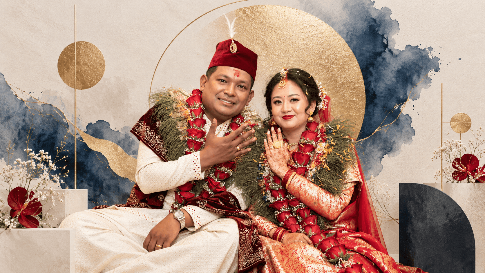 Rabinson wedding AI cinematic background